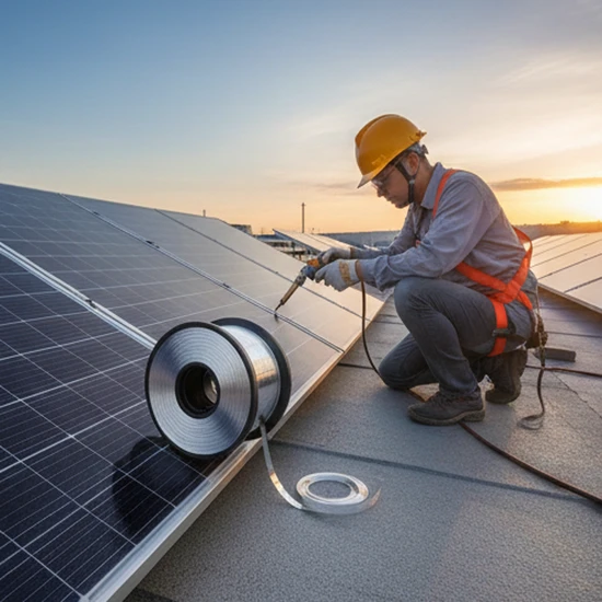 Lightweight Black Busbar Wire - Advanced Tinned Copper for Solar Panels