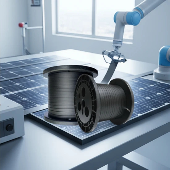 Efficient Black PV Ribbon for Vertical Glass Wall Systems