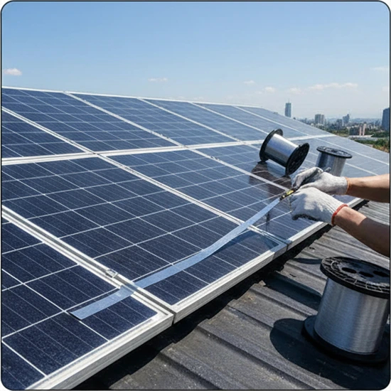 Conventional PV Ribbon for High-Performance Solar Busbar Connection