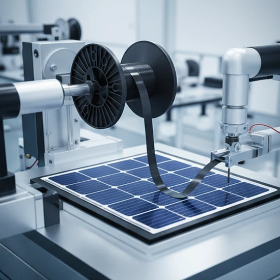 Durable Black Busbar Ribbon Wire - Ideal for PV Systems