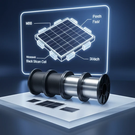 Strong Flexible and Durable Solar Black PV Ribbon
