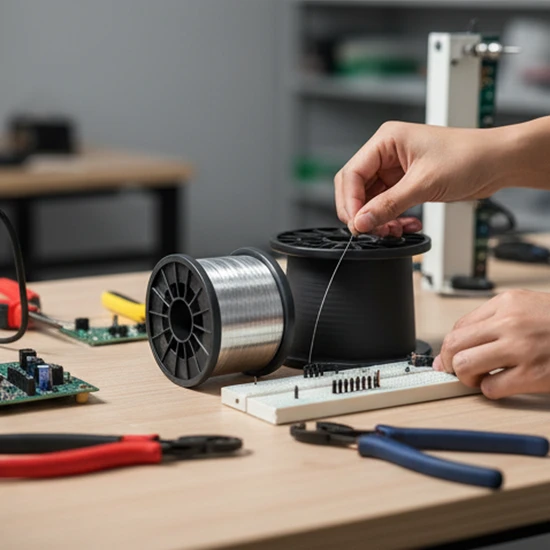 Lightweight Black Busbar Wire - Advanced Tinned Copper for Solar Panels